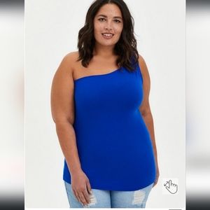 NWT Torrid Electric Blue One Shoulder Tank Sz 3x
